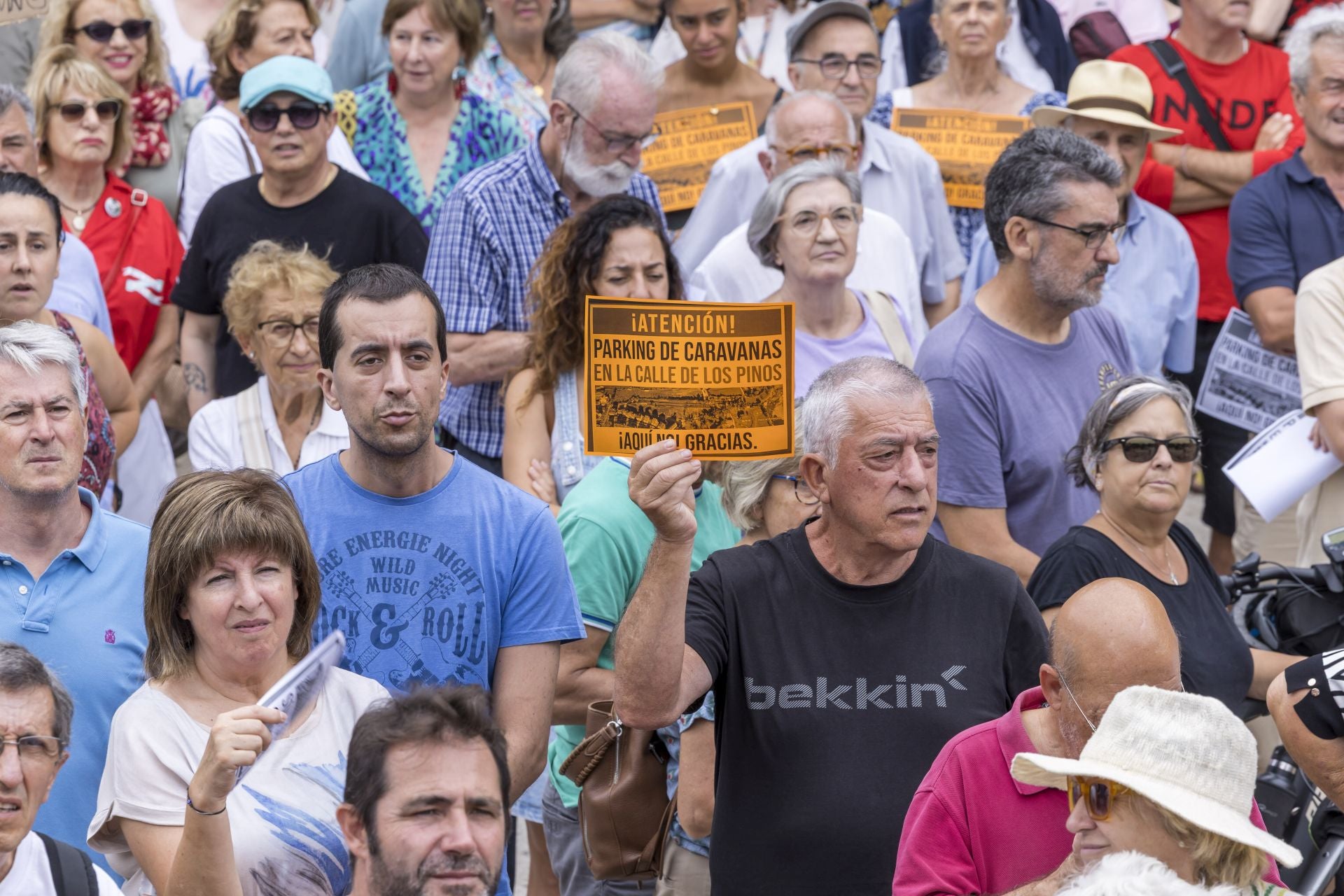'Aquí, no' ha sido uno de los gritos que se más se ha escuchado durante la concentración.