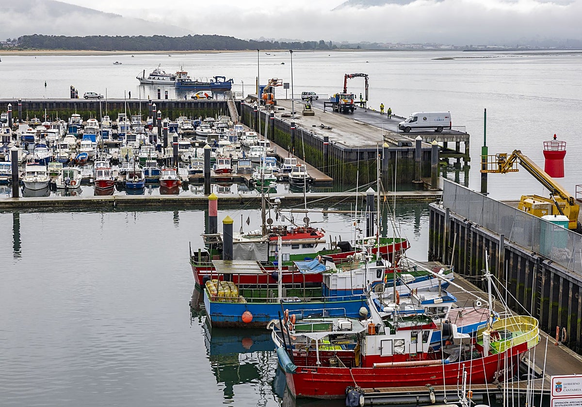 Puerto de Santoña, zona de atraque de los pesqueros.