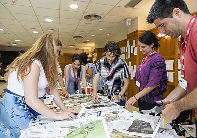 El grupo durante una de las sesiones prácticas.