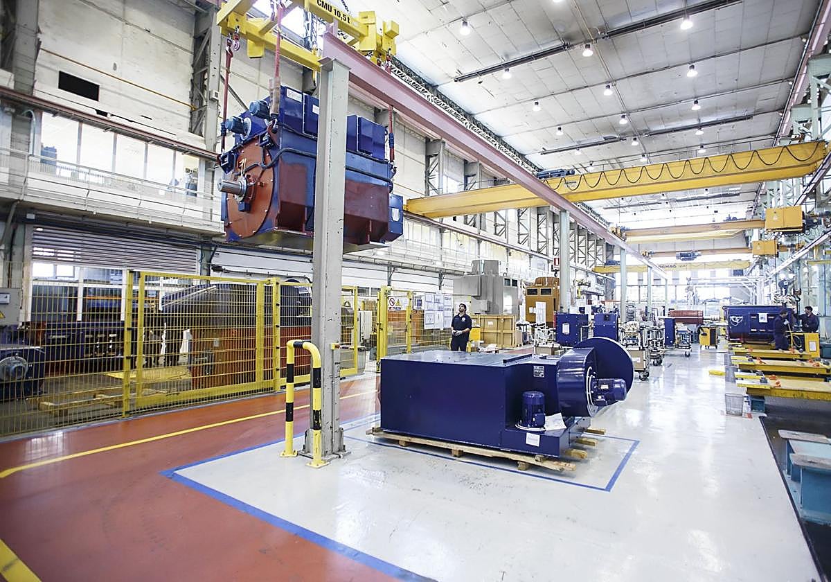 Instalaciones interiores de la fábrica de Gamesa en Reinosa.