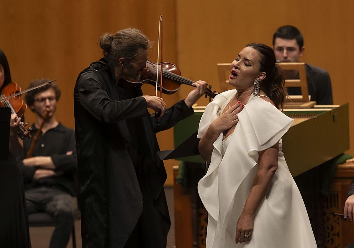 Sonya Yoncheva cantó acompañada por la Orquesta de la Ópera Real de Versalles.