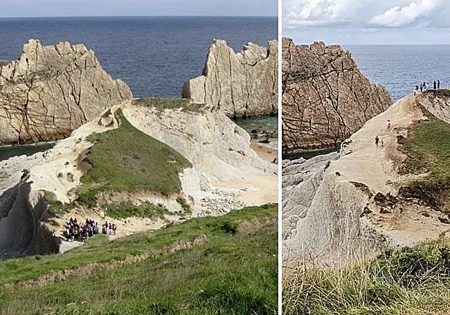 A la izquierda una imagen de 2011, a la derecha de ayer mismo