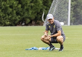 José Alberto, durante una sesión en las Instalaciones Nando Yosu.