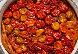 Los tomates cherry también son ideales para la francesa tarta Tatín.