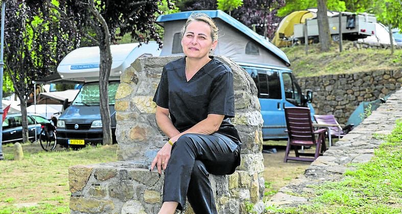 Miha Sormeda, en el camping La Viorna, de Mieses.