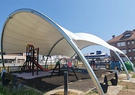 Nueva cubierta del parque infantil de Cicero.