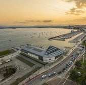 Atardecer en el frente marítimo de Santander.