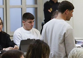 Rubén, sentado, y Ángel de pie, en el juicio celebrado en la Audiencia Provincial.