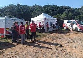 El dispositivo montado para la búsqueda del hombre desaparecido en Isla.