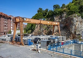 Las obras del subfluvial de Laredo, que arrancaron en 2014 y se paralizaron en 2016, a la altura de Santoña.