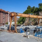 Las obras del subfluvial de Laredo, que arrancaron en 2014 y se paralizaron en 2016, a la altura de Santoña.