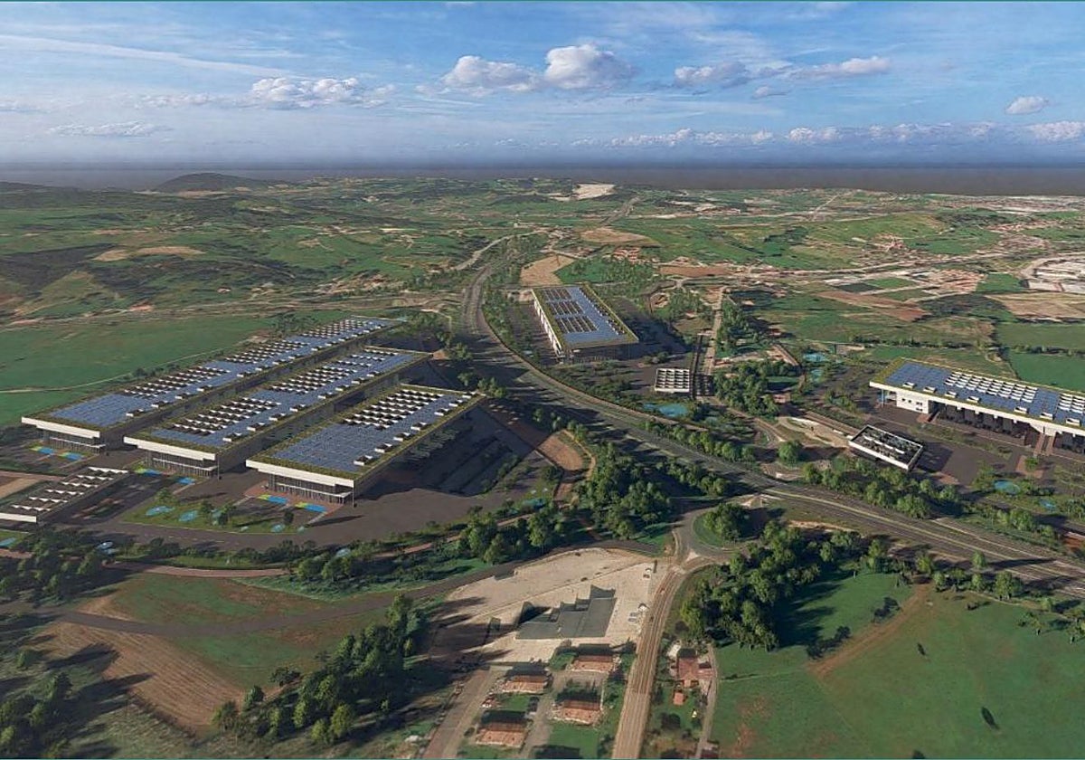 Infografía del centro de datos Altamira proyectado en Cantabria.