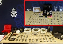 Material incautado en la operación.