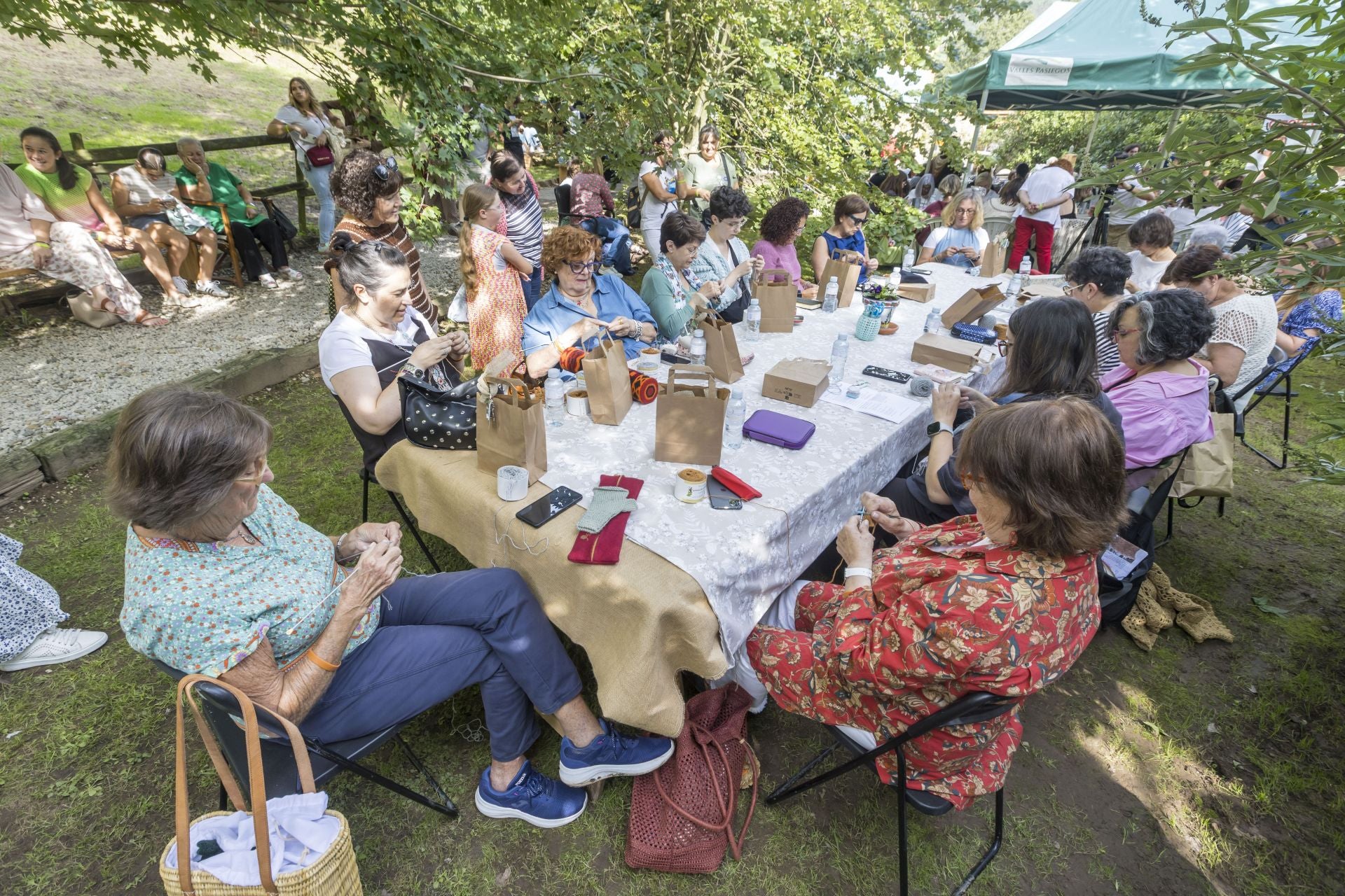 Mesa de las competidoras que participaron en la categoría de punto.
