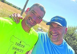 Antonio Suárez y su compañero de viaje, José Luis Rasillo.