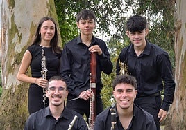 El quinteto de viento Los Vientos del Trenti.