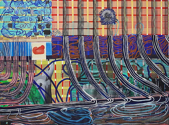 Juan Uslé. 'The Little human element'. 1998-1999. Vinílico, dispersión y pigmento seco sobre lienzo. 203 × 275 cm. Colección Uslé-Civera