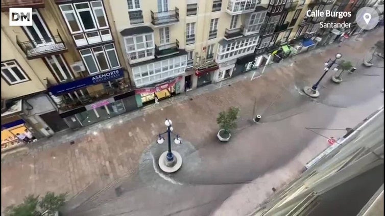Inundación en la calle Burgos