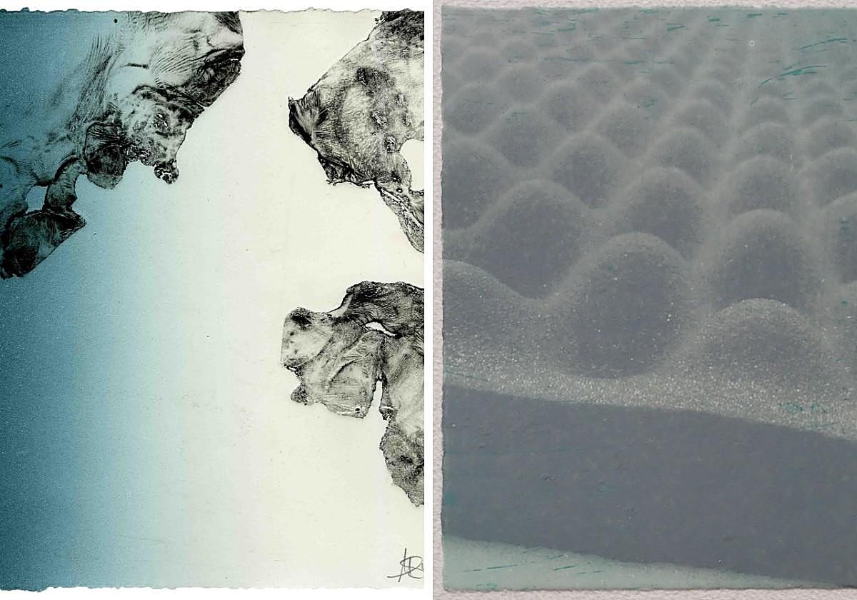 Obra de Usama Habil, 'Olas esponja 1', primer premio.