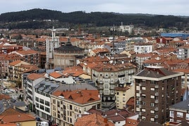 Vista aérea del centro urbano de Torrelavega.