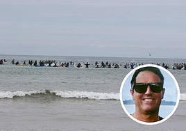 Imagen de archivo de un funeral hawaiano. Detalle de José de Diego.