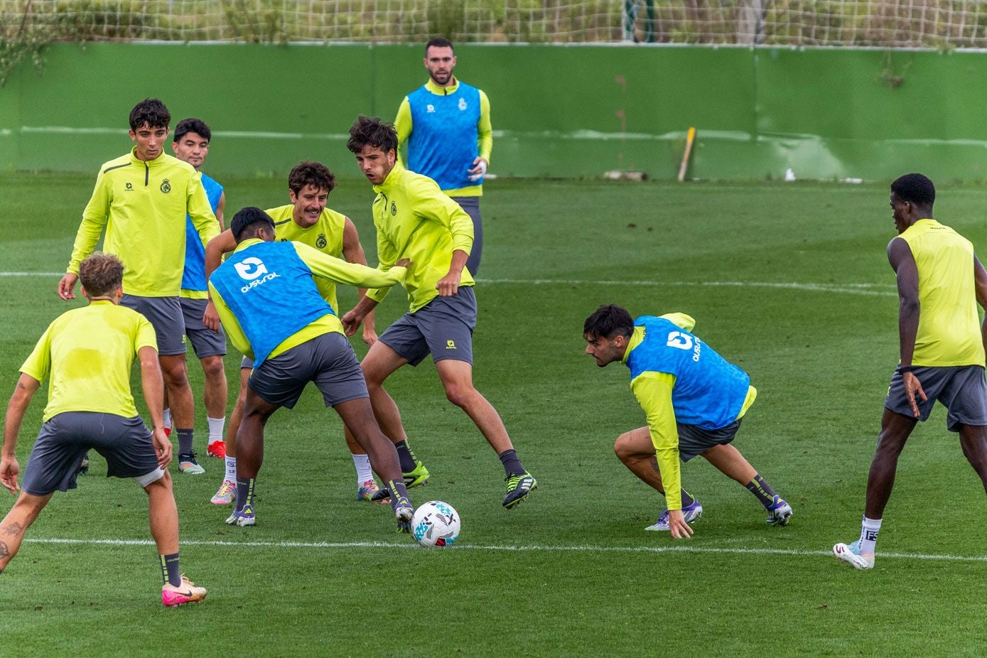 Un momento del partidillo disputado en la sesión de este miércoles. 