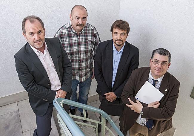 En 2013. Felipe Rivas, Manuel Diego Muriedas, Manuel Ángel Castañeda y Gervasio Portilla, el día que presentaron la asociación.