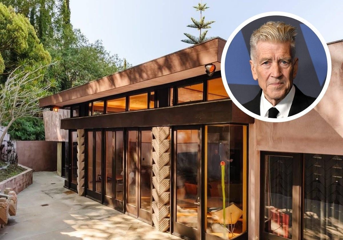 La histórica residencia de David Lynch en Hollywood Hills, con su característico diseño brutalista y elementos de hormigón en zig zag, acaba de salir al mercado por 13 millones de euros.