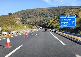 Las obras en los túneles de Pedredo y Gedo obligan a cerrar la Autovía de la Meseta en sentido Torrelavega.
