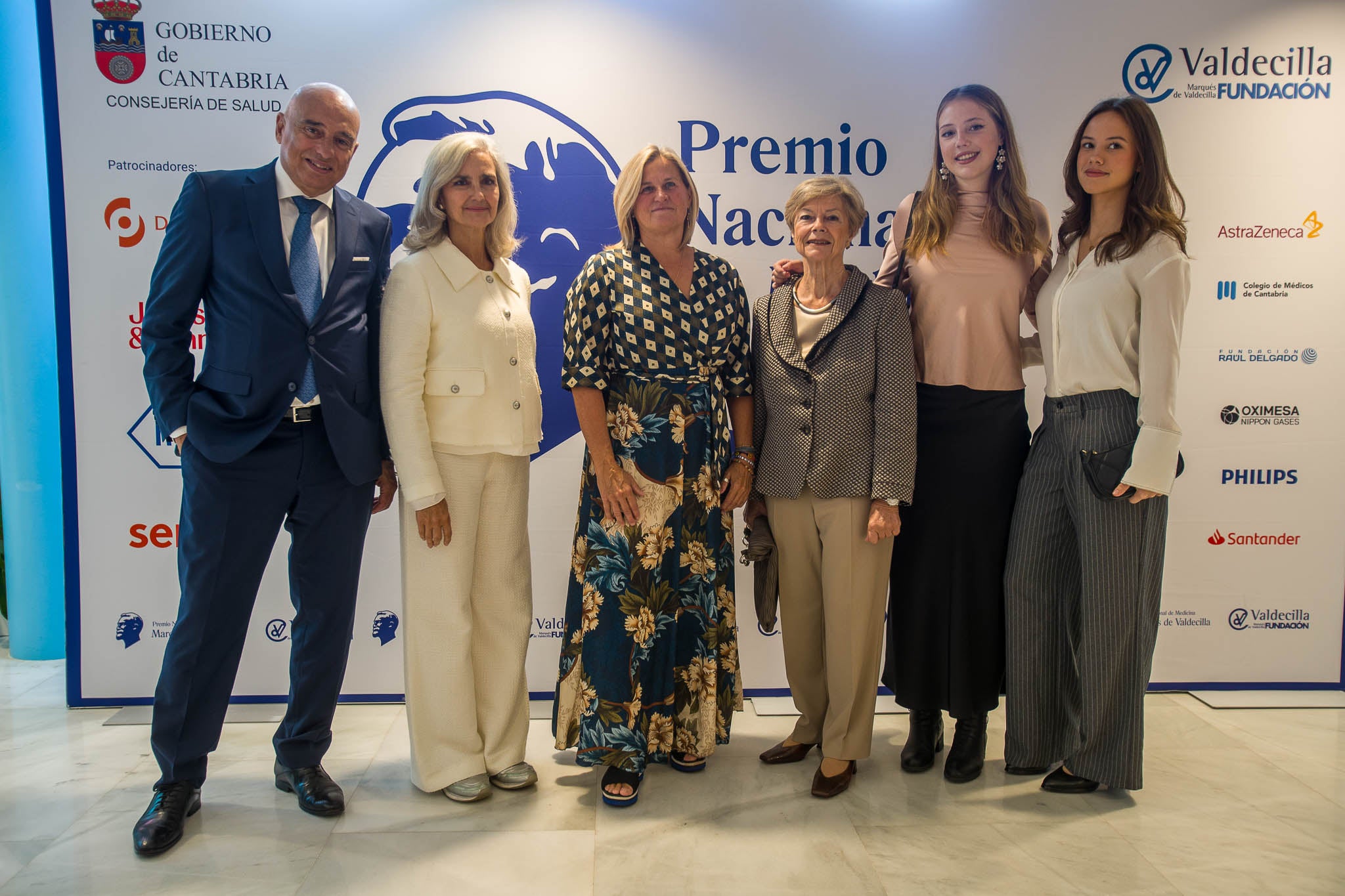 Eusebio Azorín, María Dolores Acón, María Jesús Hernández, Carla García de Vinuesa, Kira García de Vinuesa y Ángeles de la Concha