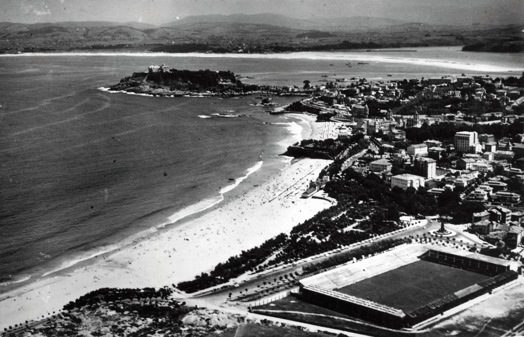 El estadio, en los años cincuenta.