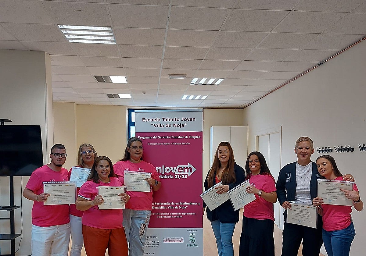 Alumnas del taller de Atención Sociosanitaria.