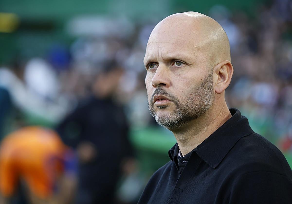 José Alberto, este domingo durante el partido ante el Málaga.