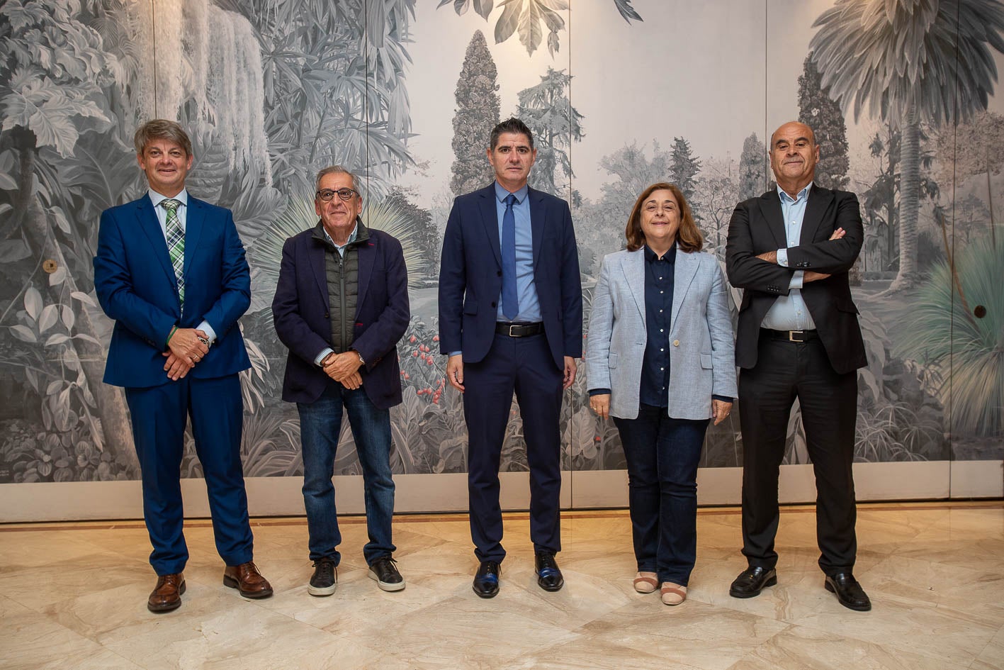 Gerardo Pellón, Víctor Gijón, Jesús Collado, Mercedes Martínez y Justino Sánchez.