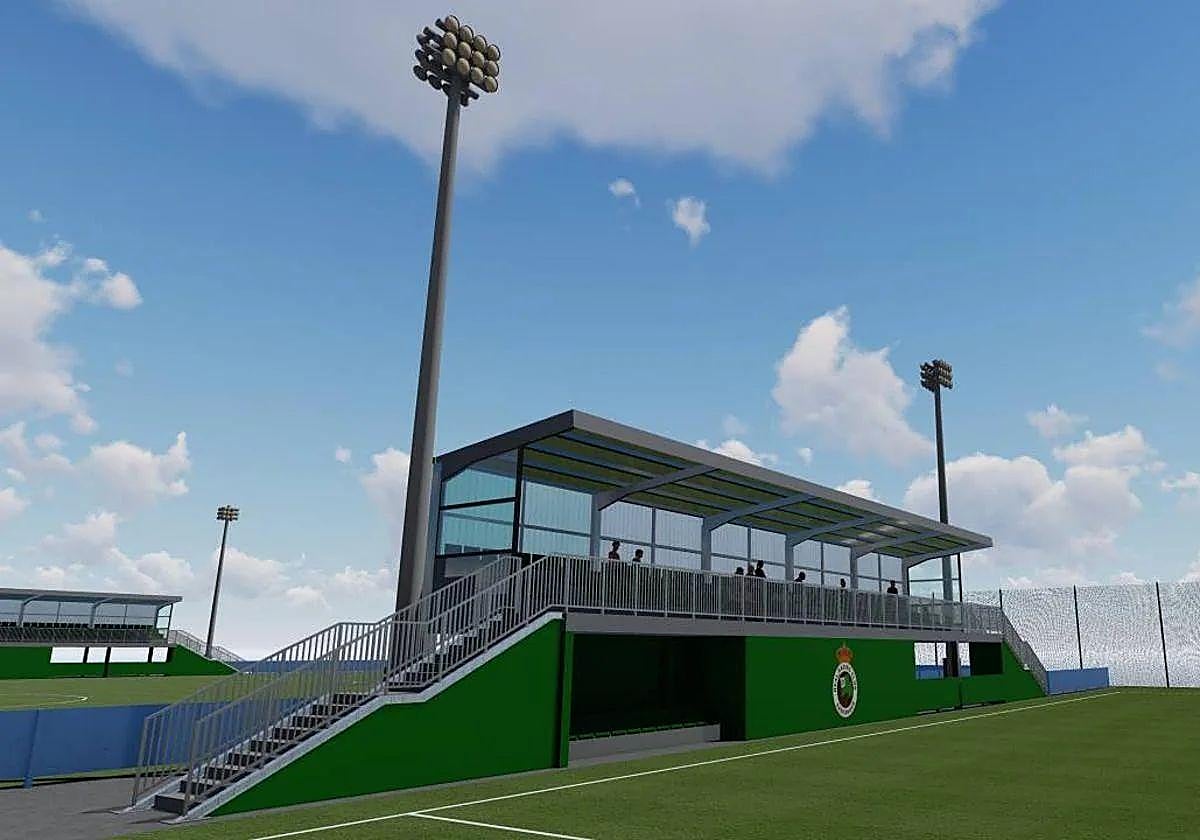 Inforgrafía presentada a principios de 2023 de una de las dos nuevas gradas de las Instalaciones Nando Yosu.