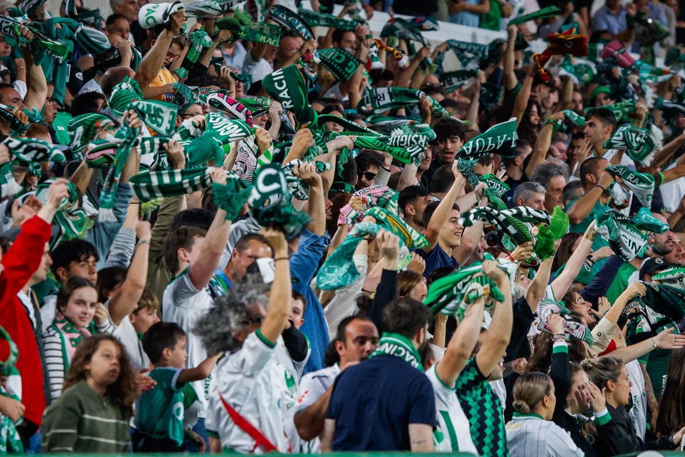 La afición verdiblanca, en la grada.