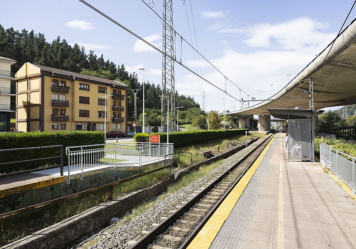 Apeadero de Ganzo, donde ocurrieron los hechos.