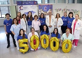 Equipo coordinador de Cohorte Cantabria, tras llegar al objetivo de los 50.000 participantes.