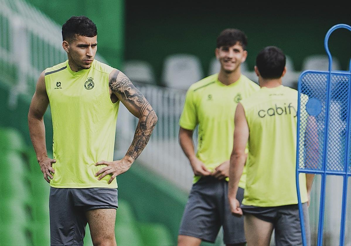 Puerta, Facu González y Aldasoro, durante la sesión de este miércoles.