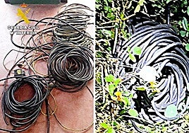 Fueron recuperados 200 metros de cable de Santa Cruz de Bezana e intervenidos 150 kilos en el C entro de Recuperación de Residuos.