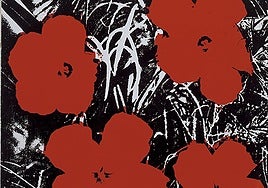 Andy Warhol. 'Flores', 1964. Tinta serigráfica sobre lienzo, 35,6 × 35,6 cm cada uno.