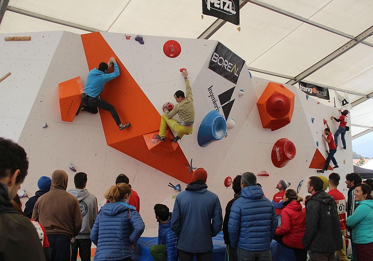 Campeonato de escalada en Potes, en una edición anterior.