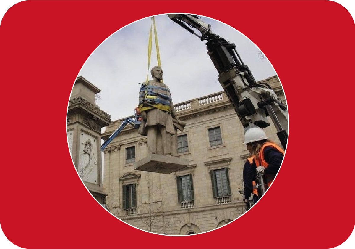 El Ayuntamiento de Barcelona retiró la estatua del primer marqués de Comillas, Antonio López, en 2018