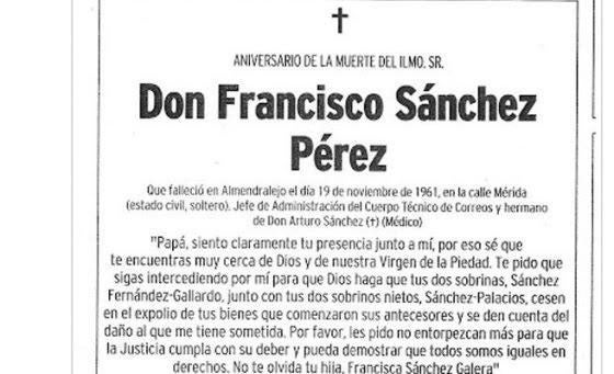 Cada esquela cuenta la historia de su titular