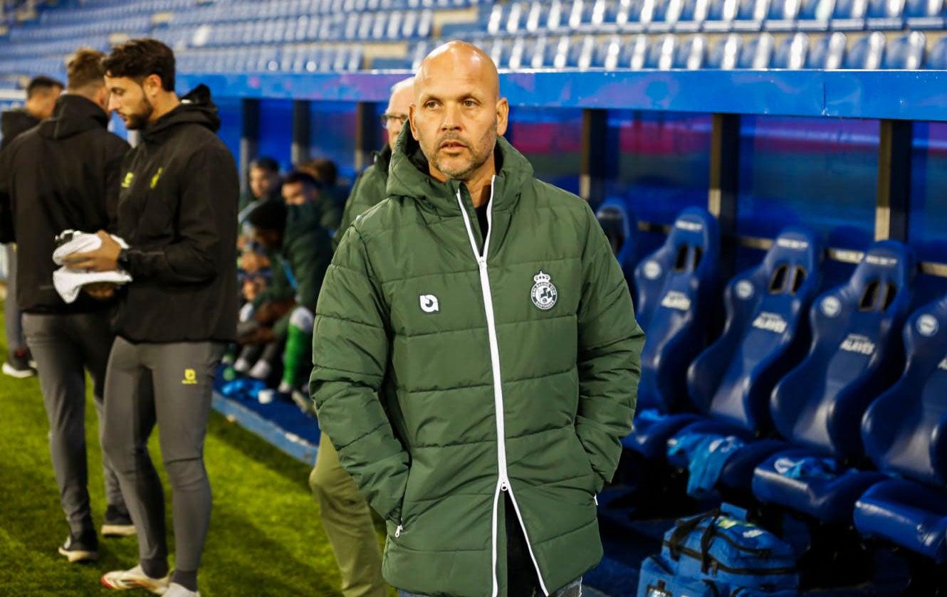 José Alberto, en el partido del pasado sábado ante el Mirandés.