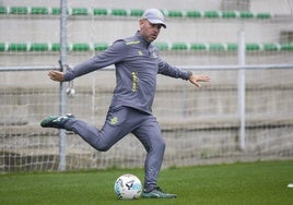 José Alberto, durante una sesión en La Albericia.