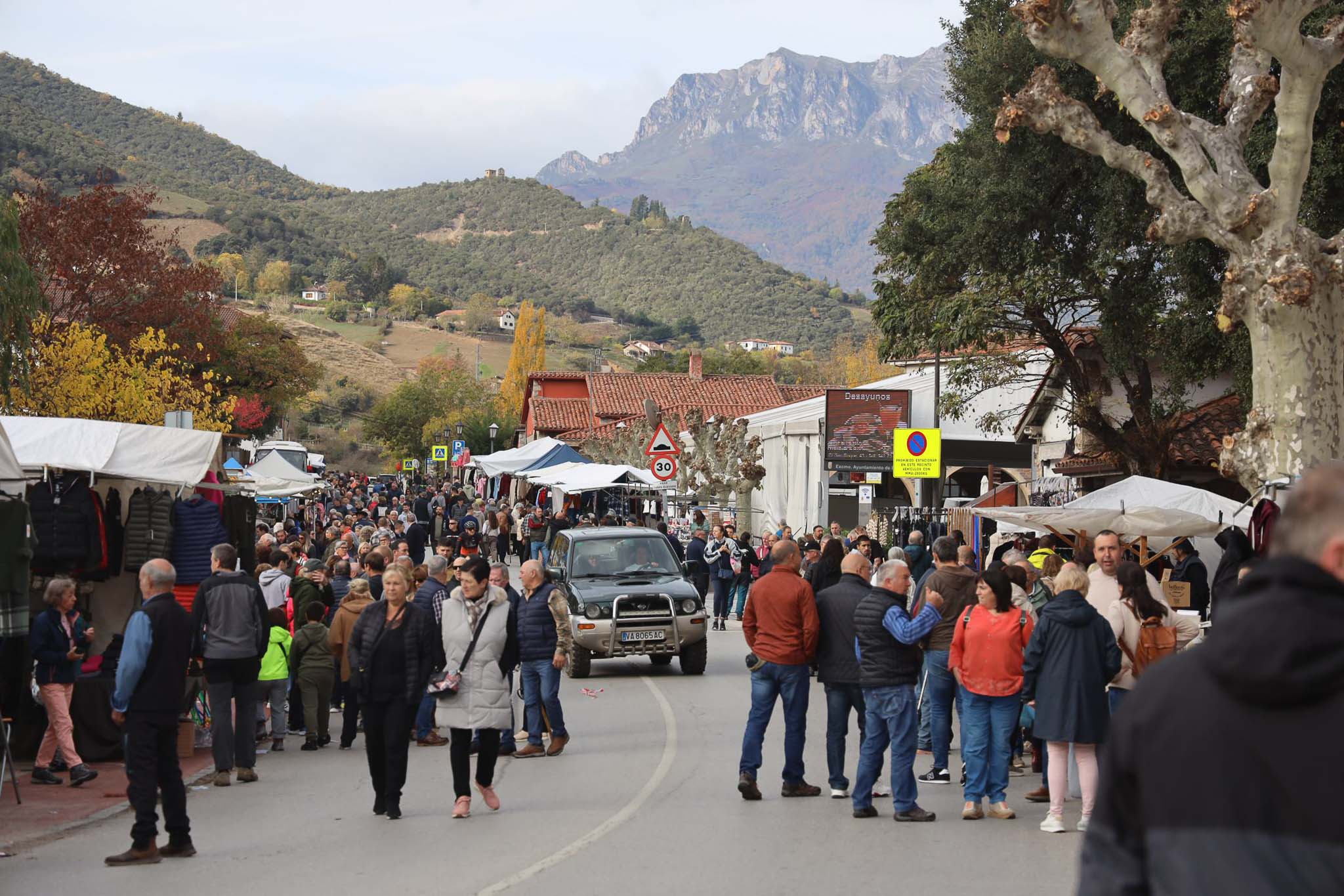 Los puestos se extendieron desde la plaza hasta la Serna