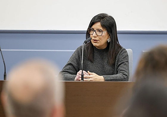 Guadalupe Sánchez, durante su conferencia en Santander.