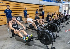 La jornada comenzó con la prueba de remoergómetro