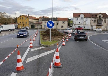 Este lunes ya eran evidentes las señalas de tramo en obras